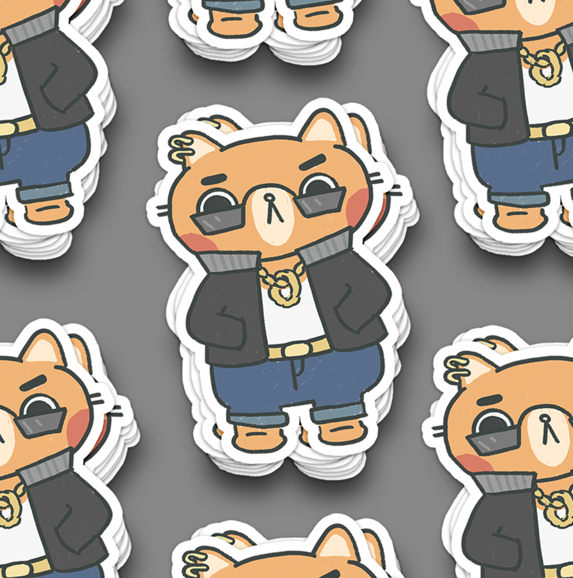 Meowfia Waterproof Sticker