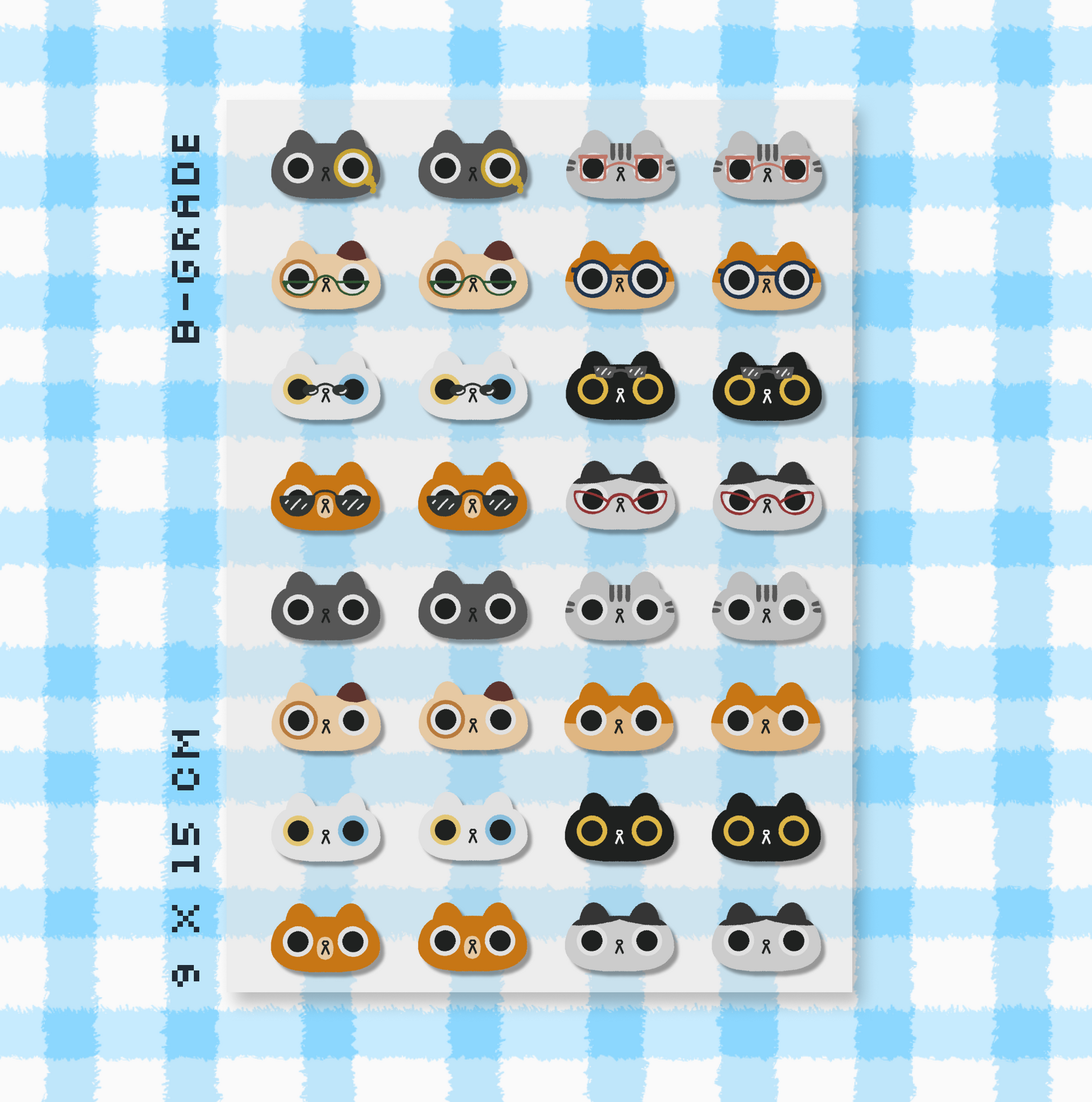 Meow Meow Eyewear Sticker Sheet (B-Grade)