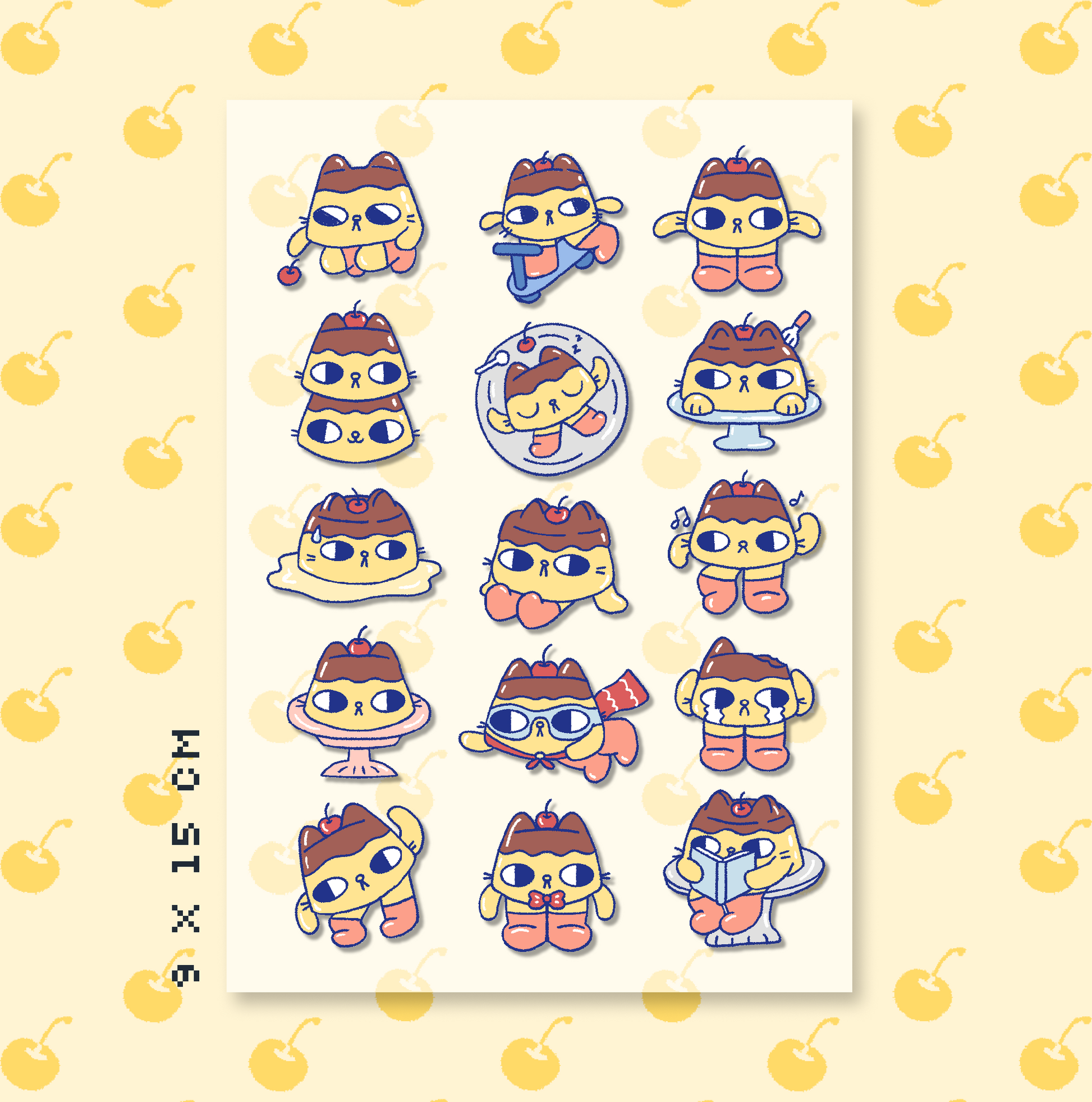 Pudding Cat Sticker Sheet