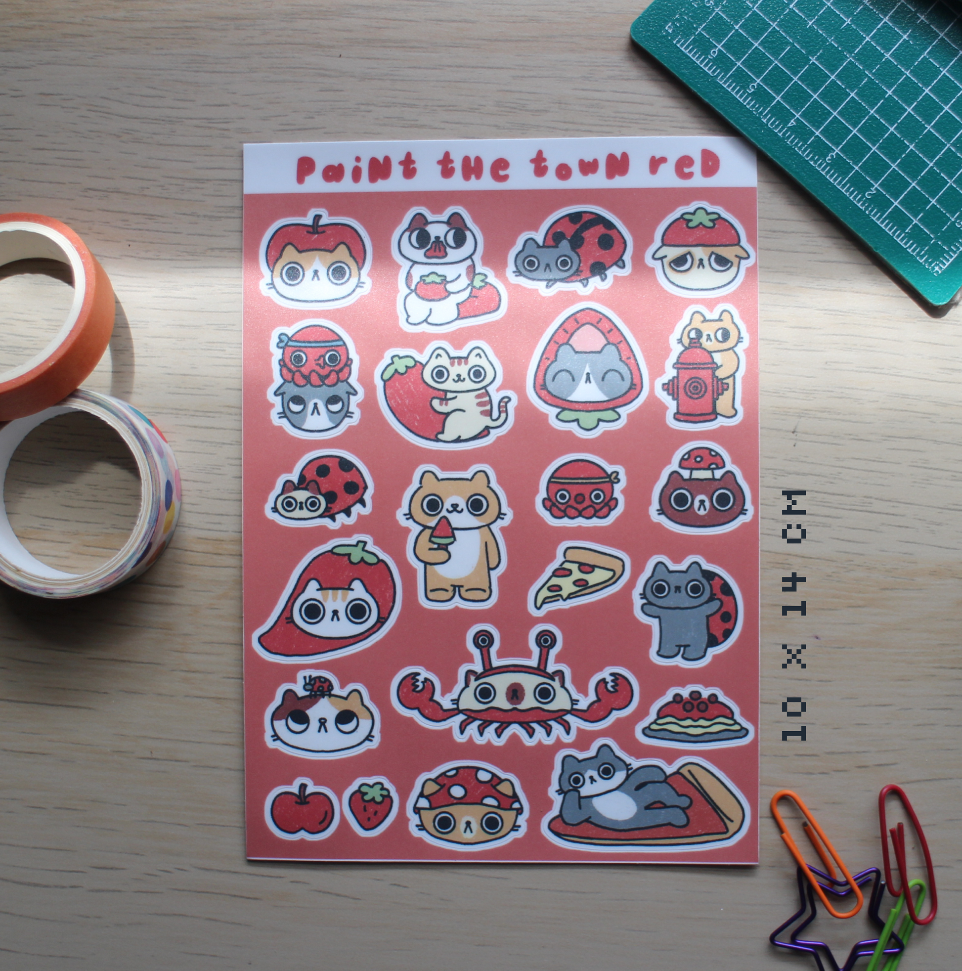 Paint The Town Red Sticker Sheet