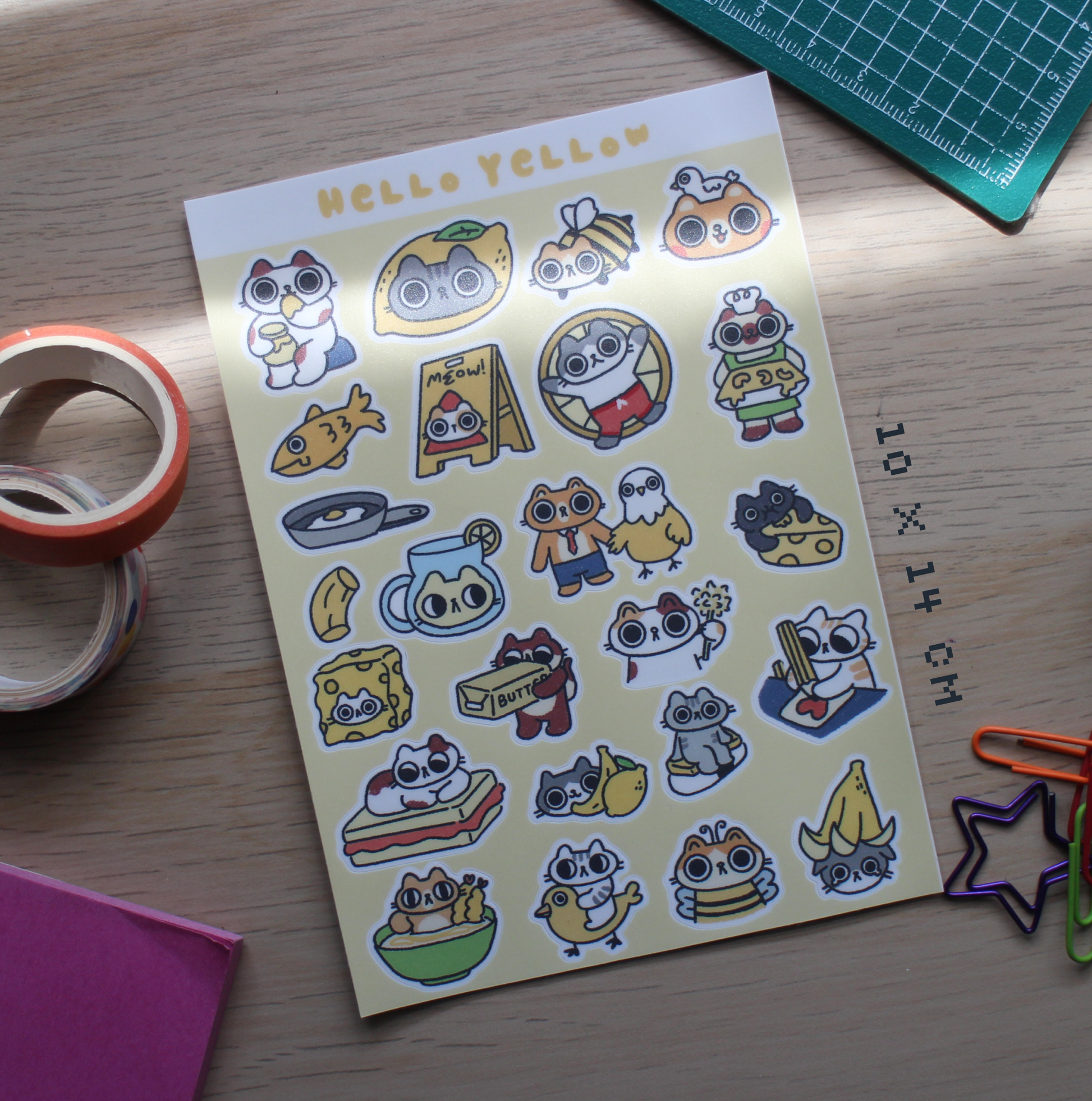 Hello Yellow Sticker Sheet