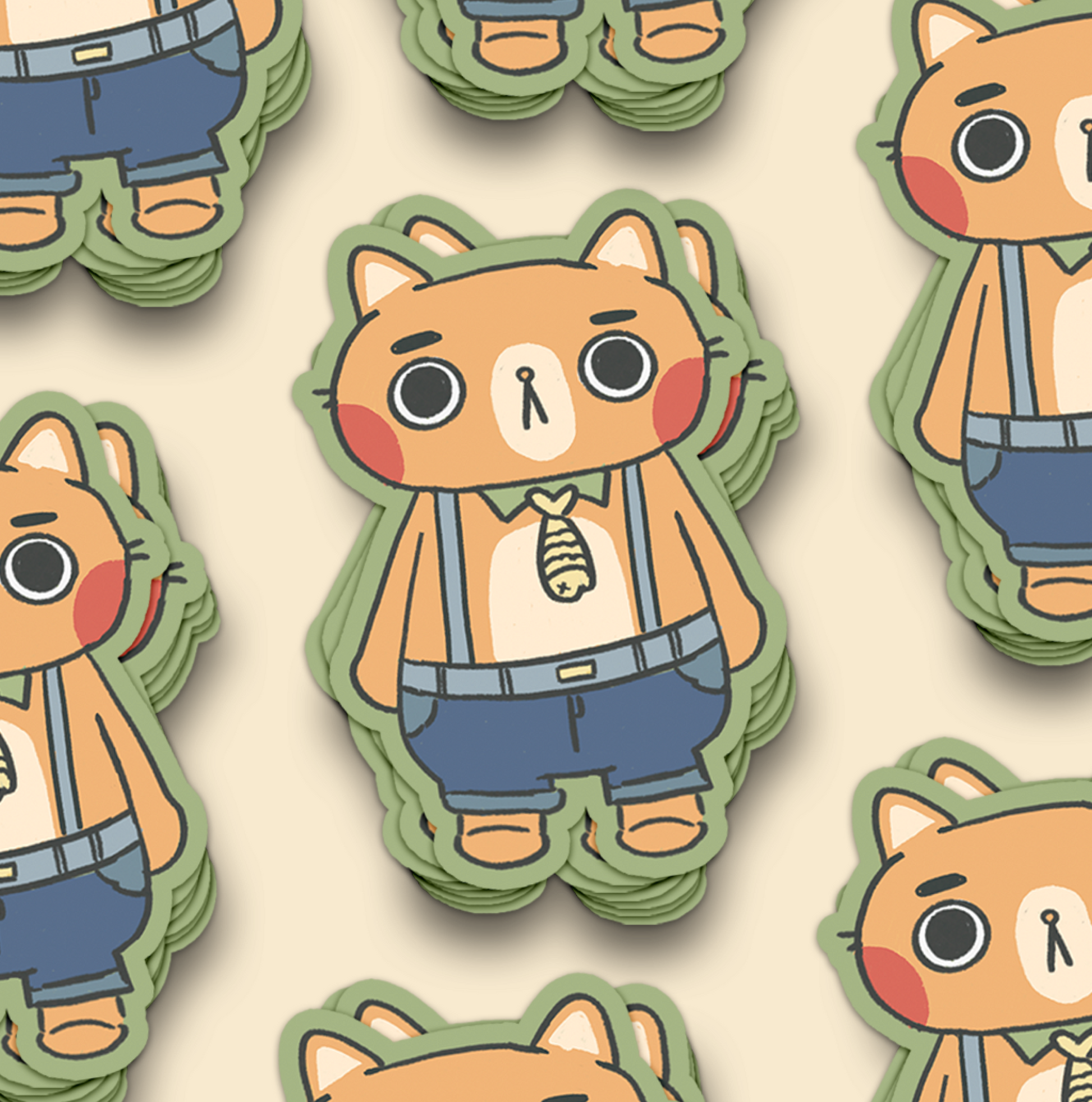 OG Phat Cat Waterproof Sticker