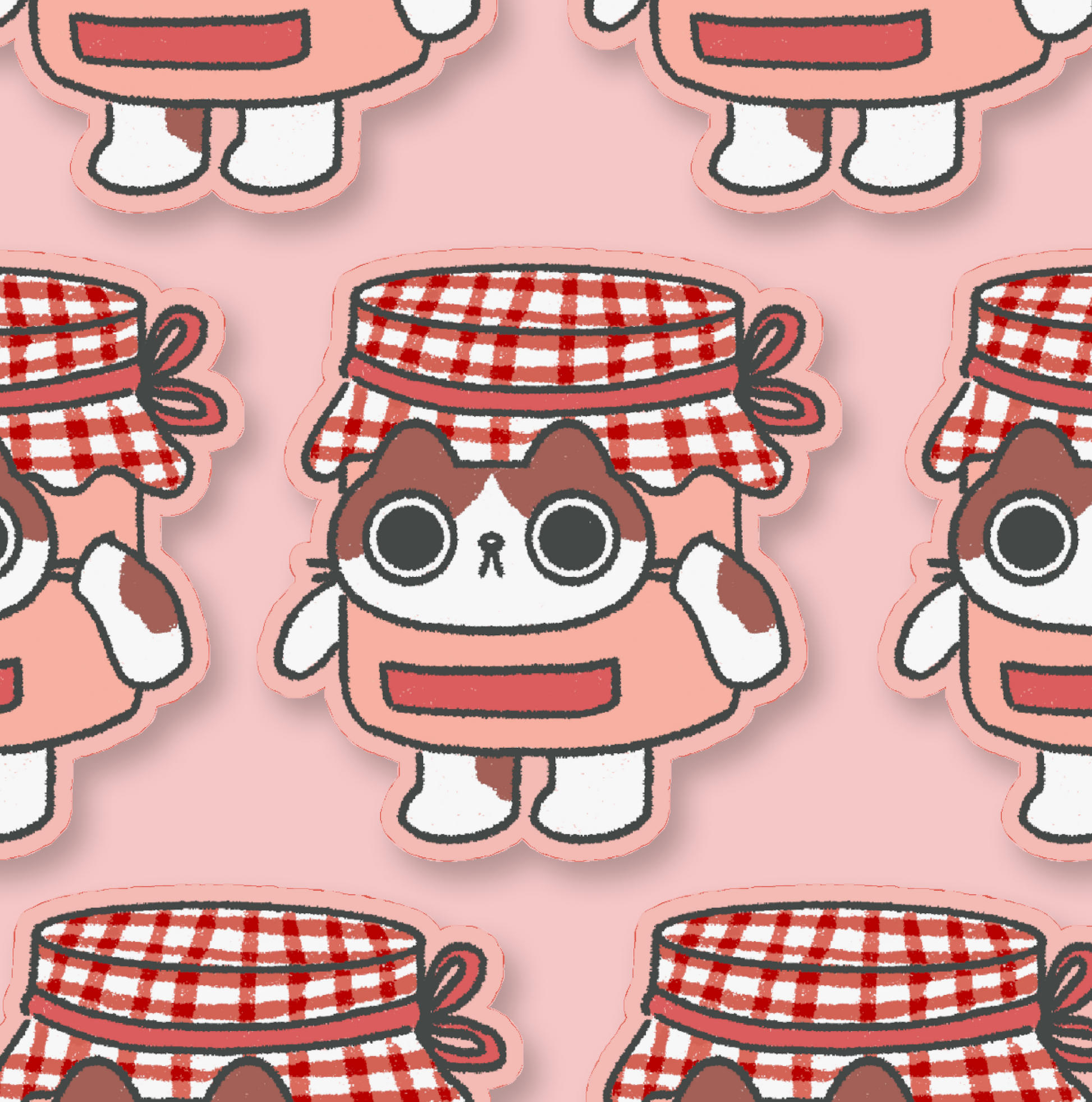 Jam Breakfast Cat Waterproof Sticker