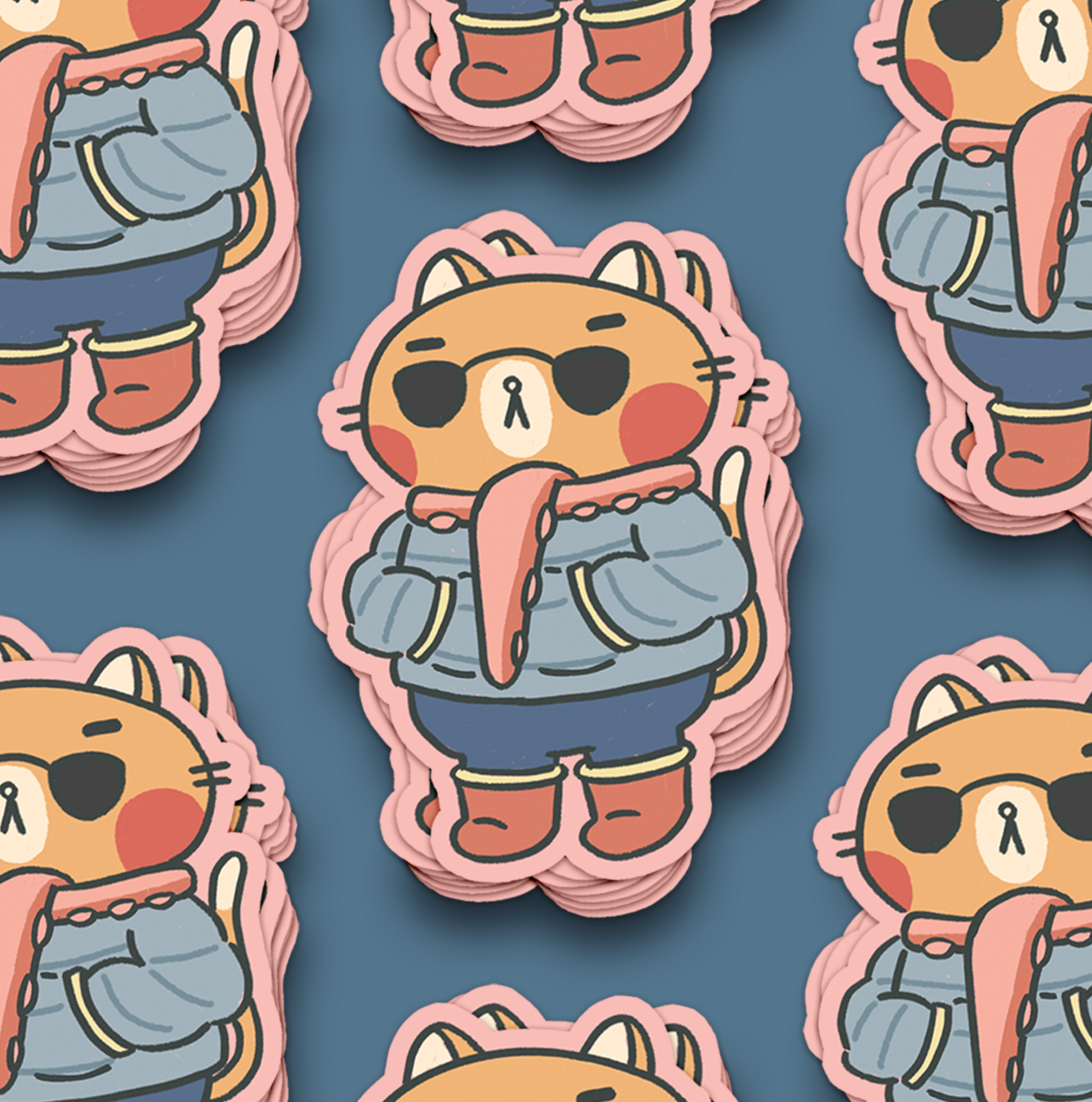 Squid Scarf Waterproof Sticker