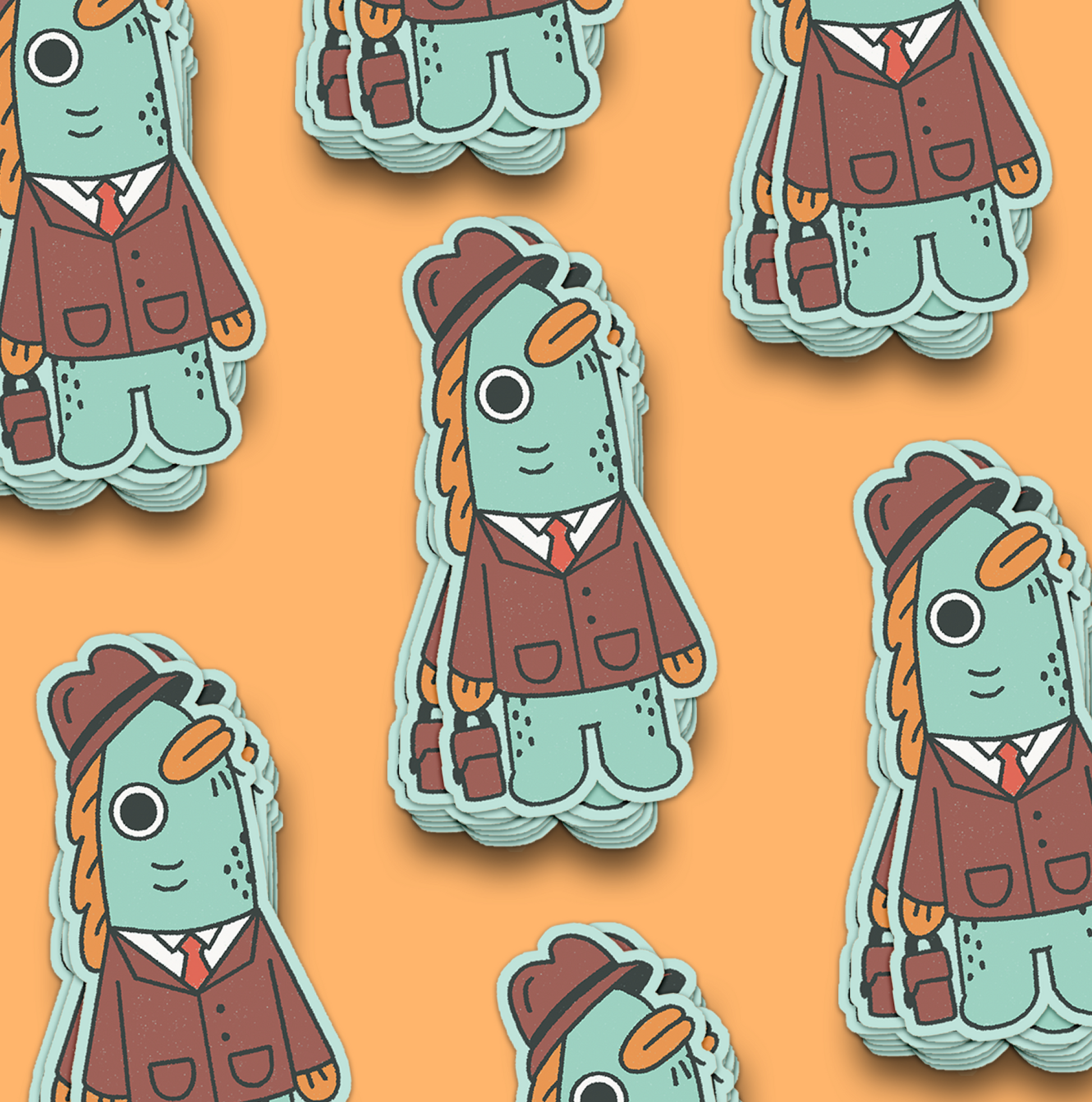 Salary Fishman Waterproof Sticker (Big)