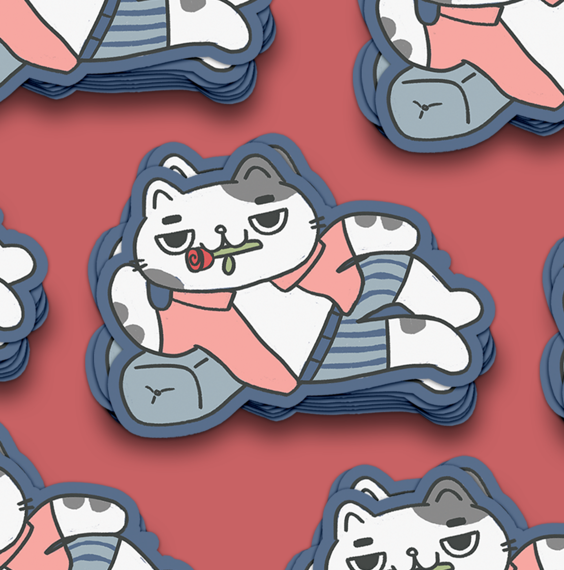 Seductive Cat Waterproof Sticker