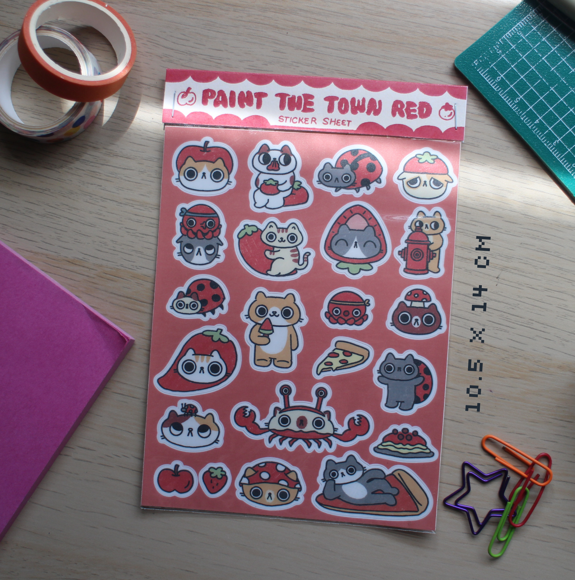 Paint The Town Red Sticker Sheet