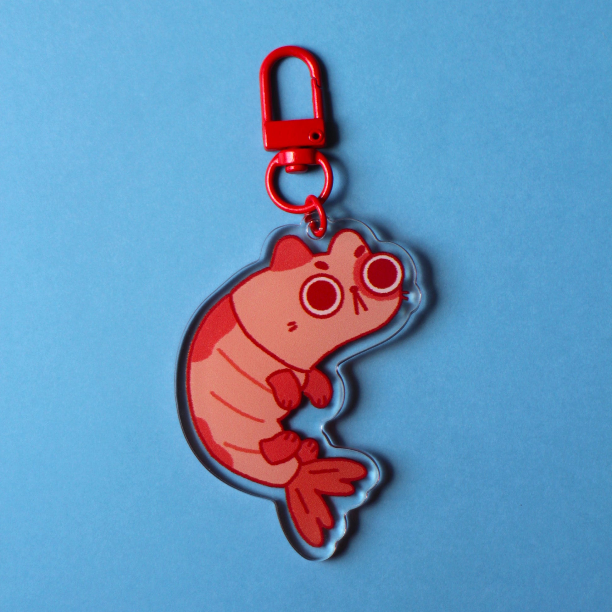 Red Shrimp Acrylic Keychain