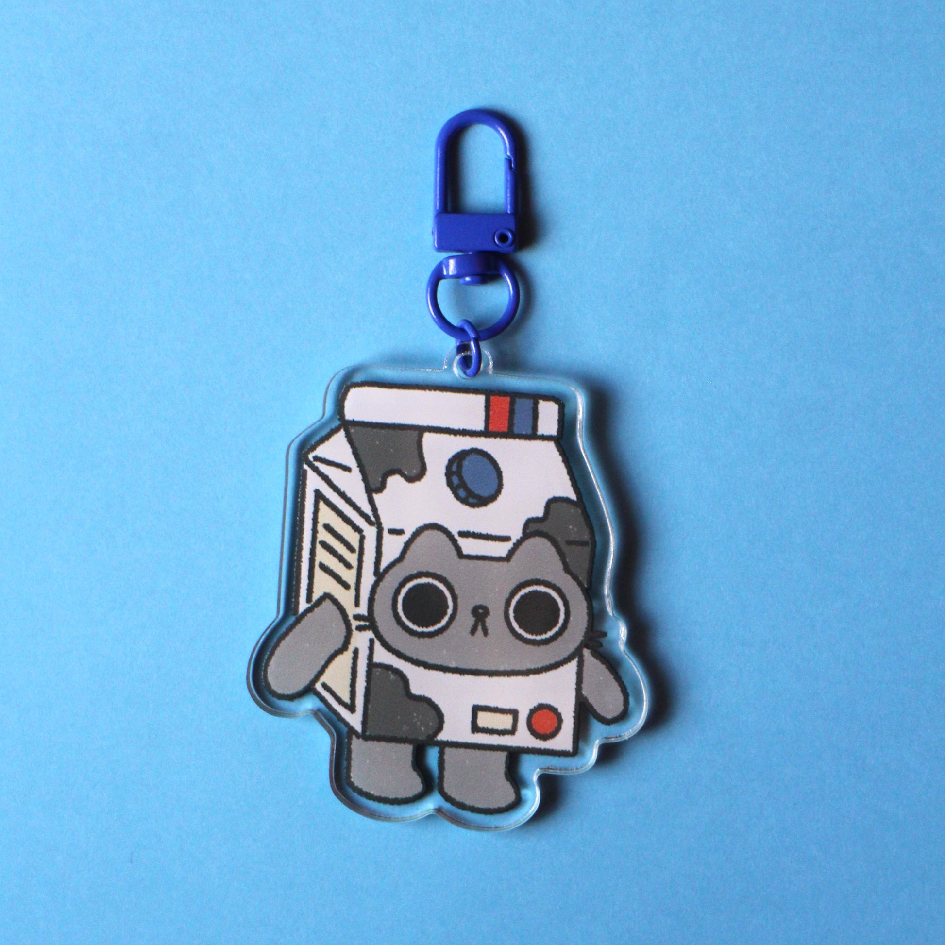 Milk Breakfast Cat Acyrlic Keychain