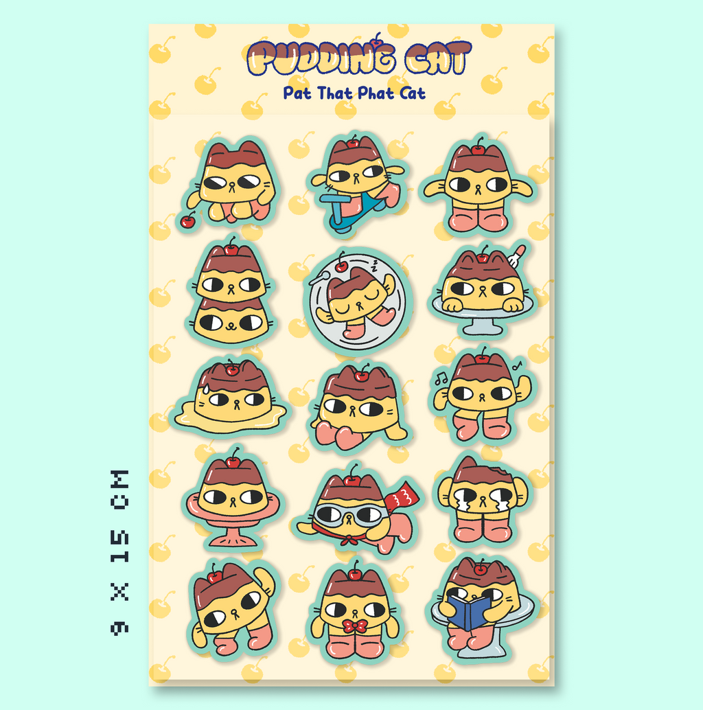 Pudding Cat Sticker Sheet