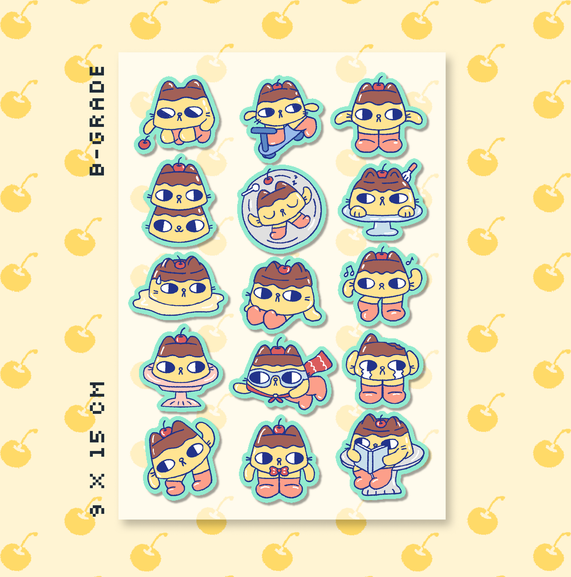 Pudding Cat Sticker Sheet