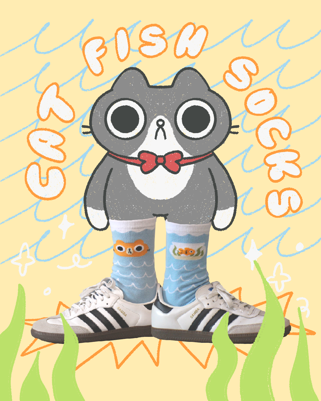 Cat Fish Socks
