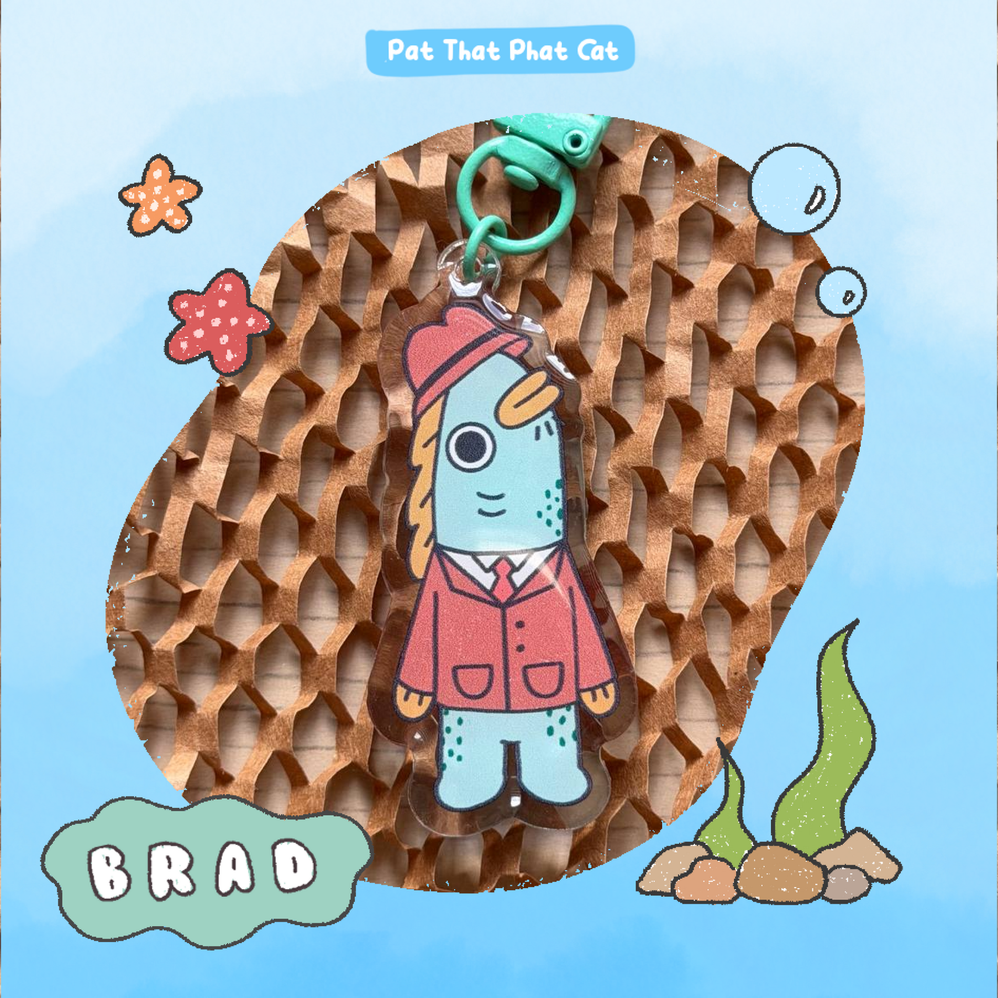 Brad The Fish Acrylic Keychain