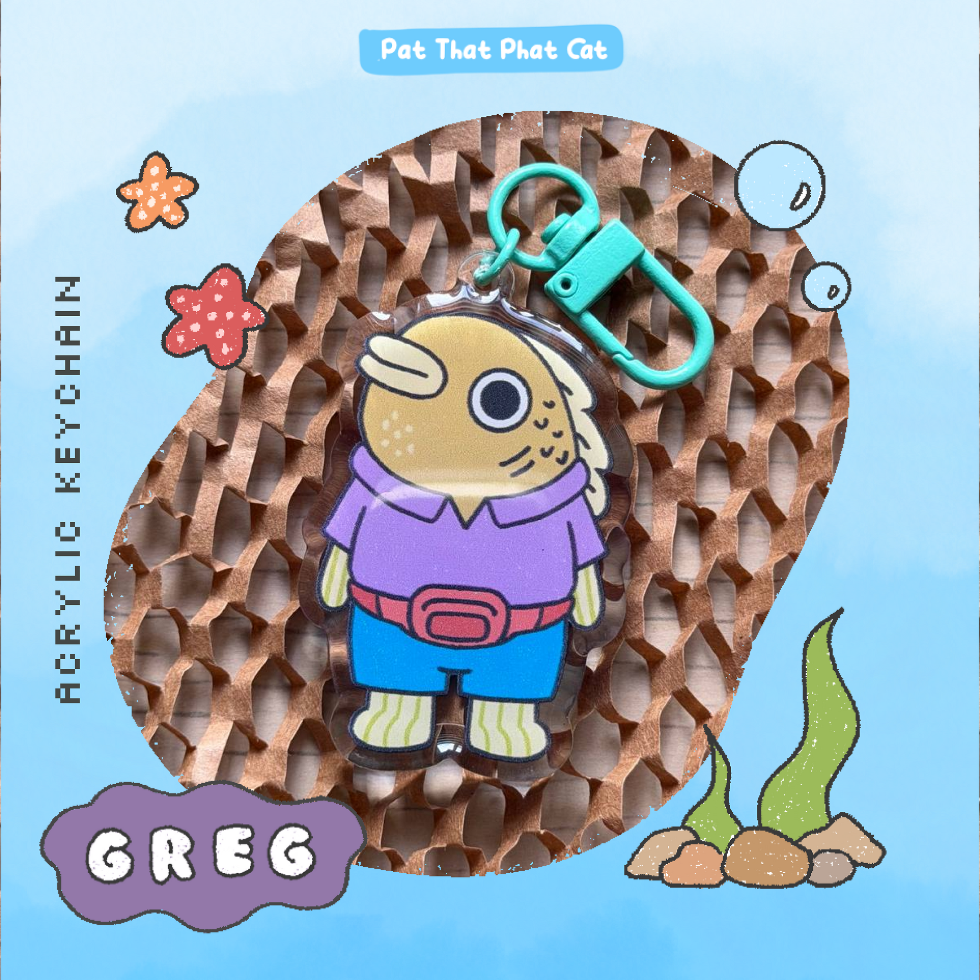 Greg The Fish Acrylic Keychain