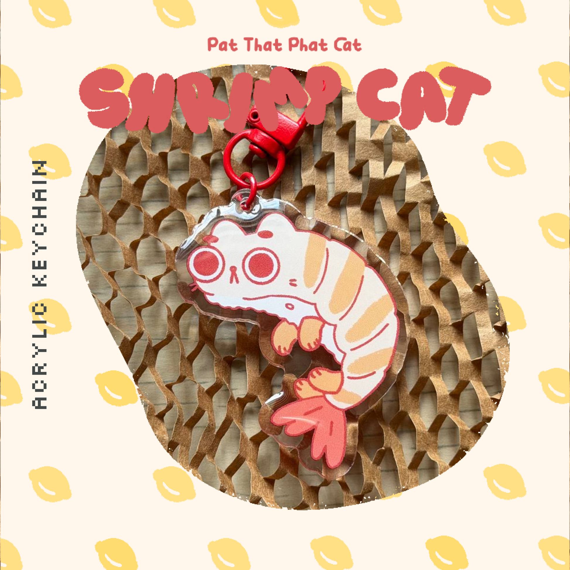 Shrimp Sushi Acrylic Keychain