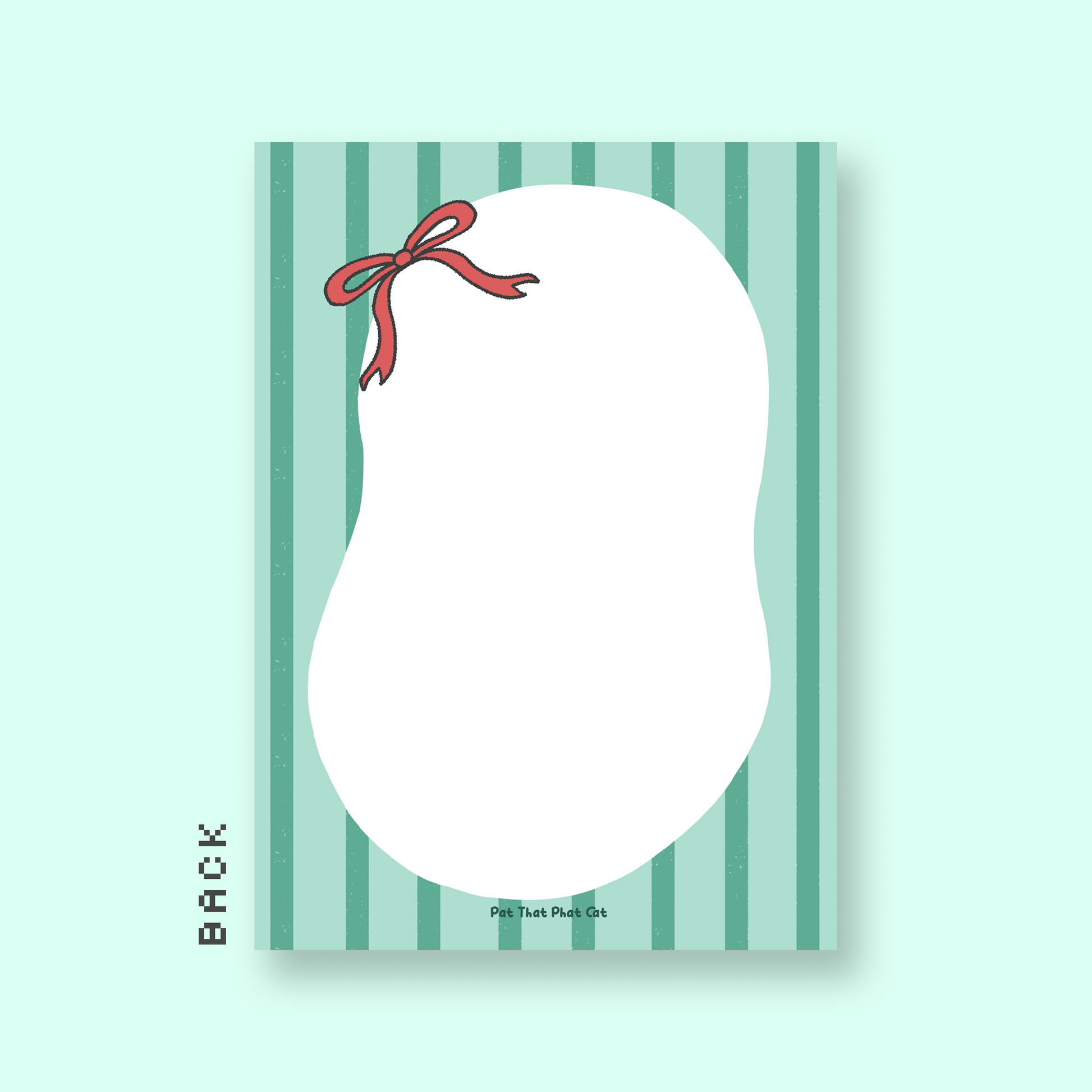 Happy Meowliday Card (Teal)