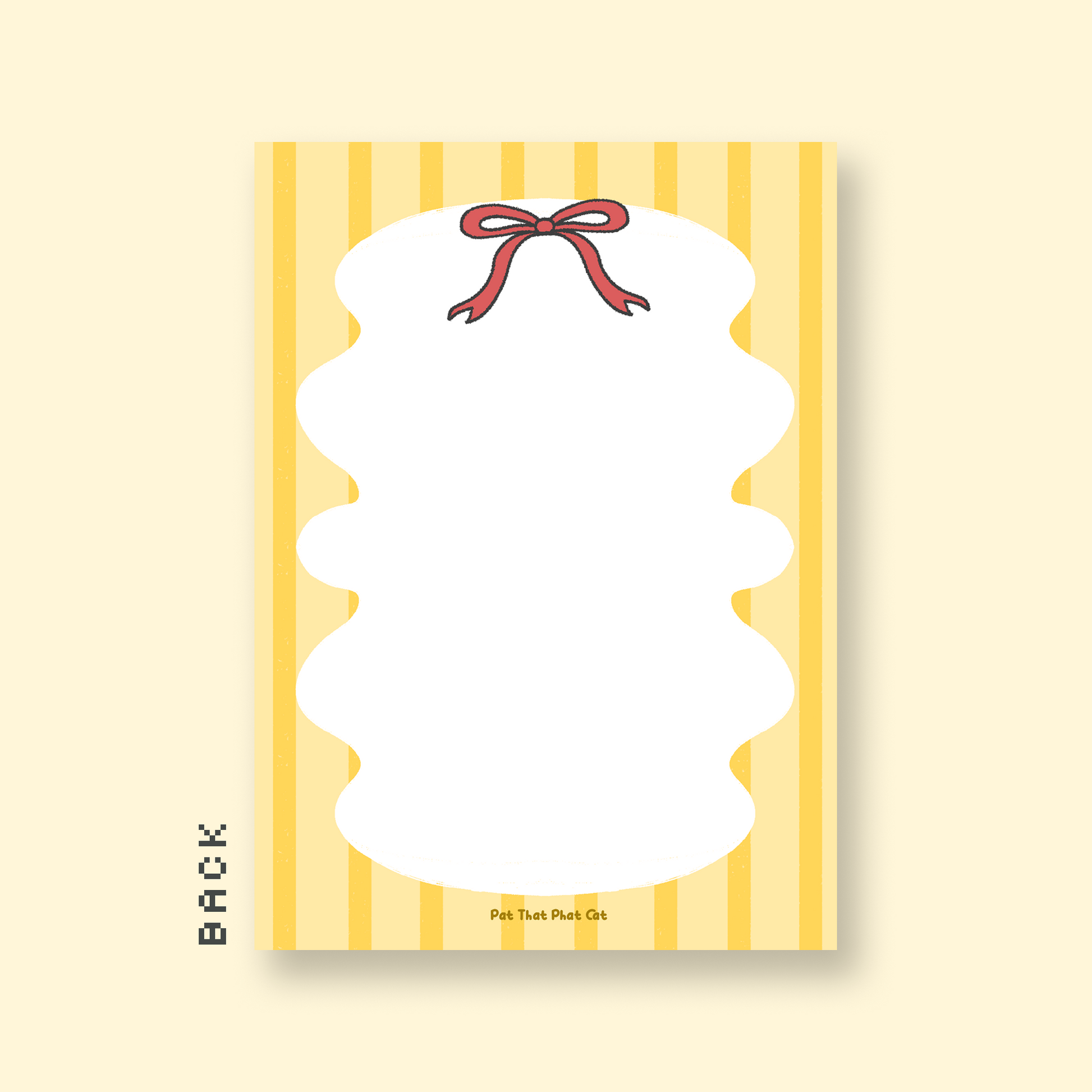 Happy Meowliday Card (Yellow)