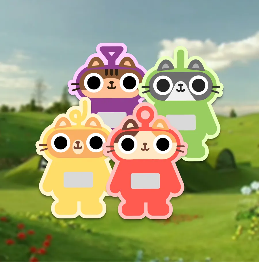 Telepurrbies [4 Stickers]